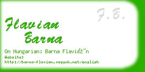 flavian barna business card